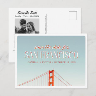 Bröllop i San Francisco - Spara datum Foto vykort