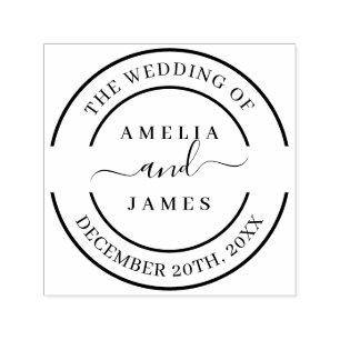 Bröllop i självlysande bläck-bröllopsstämpel självfärgande stämpel