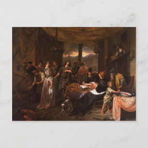 Bröllop i Tobias och Sarah av Jan Steen Vykort