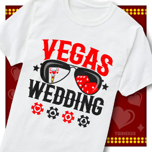 Bröllop i Vegas Brud Brudgum Smekmånad T Shirt