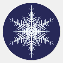 Bröllop i Winter Sticker Runt Klistermärke