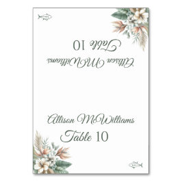 Bröllop-ikonen för Tropical Elegance-Fish-Icon- Bordsnummer