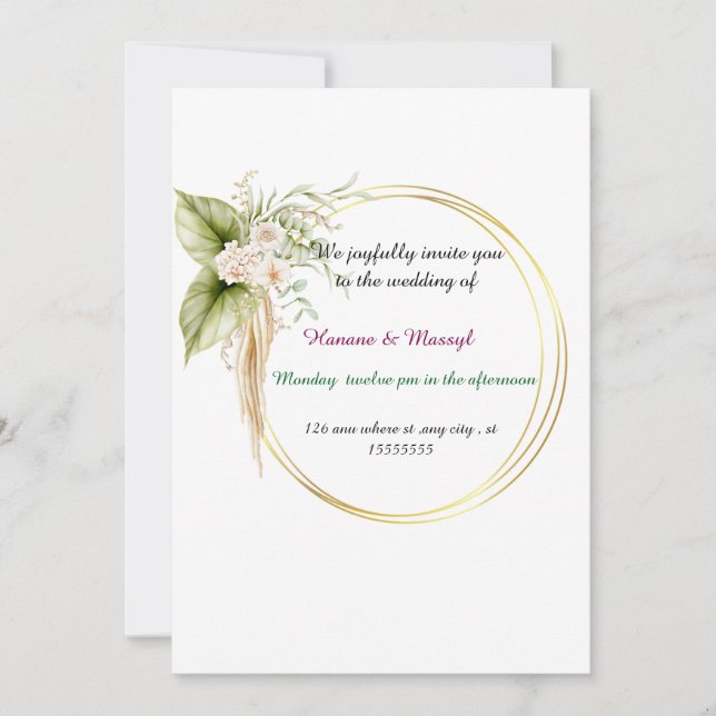 Bröllop Inbjudningar (Framsida)