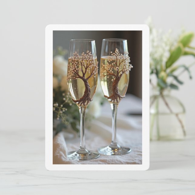 Bröllop Inbjudningar (Stående Fram)