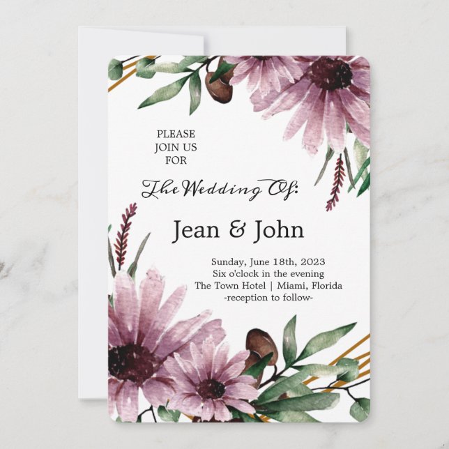 Bröllop Inbjudningar (Framsida)