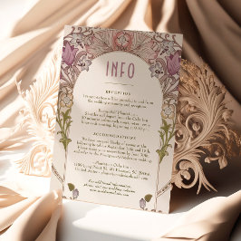 Bröllop INFO Art nouveau William Morris Lavender Inbjudningar
