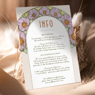 Bröllop Infoga INFO Vintage Art nouveau av Mucha I Inbjudningar