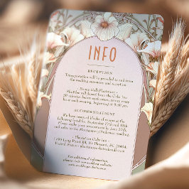 Bröllop Infoga INFO Vintage Art nouveau av Mucha I Inbjudningar