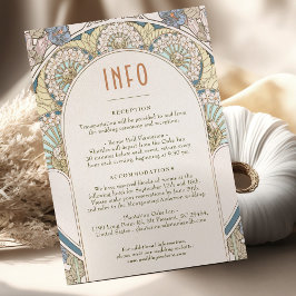 Bröllop Infoga INFO Vintage Art nouveau av Mucha I Inbjudningar