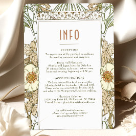 Bröllop Infoga INFO Vintage Art nouveau av Mucha I Inbjudningar