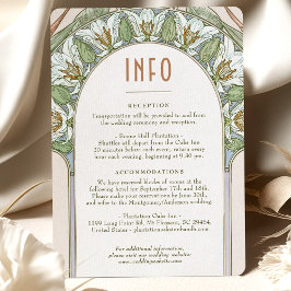 Bröllop Infoga INFO Vintage Art nouveau av Mucha I Inbjudningar