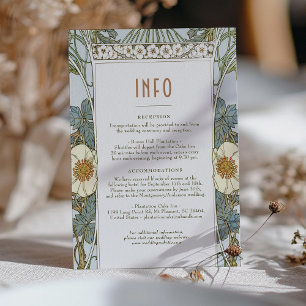 Bröllop Infoga INFO Vintage Art nouveau av Mucha I Inbjudningar