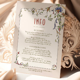 Bröllop Infoga INFO-Vintage Victorian Belle Epoche Inbjudningar