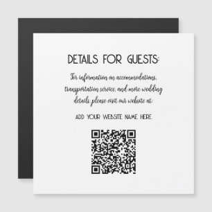 Bröllop Information Guests QR-Elegant MInimal