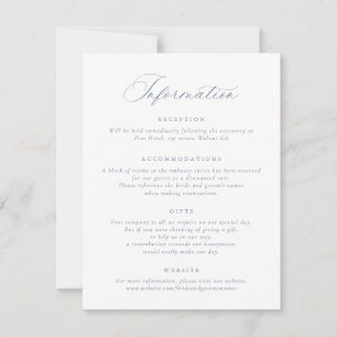 Bröllop-information om elegant Calligraphy-skript Inbjudningar