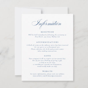 Bröllop-information om elegant Calligraphy-skript Inbjudningar
