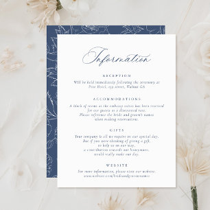 Bröllop-information om elegant Calligraphy-skript Inbjudningar