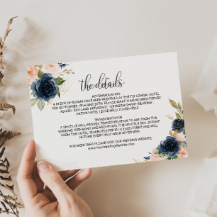 Bröllop--information om Exquisite Fall Blommigt in Inbjudningar
