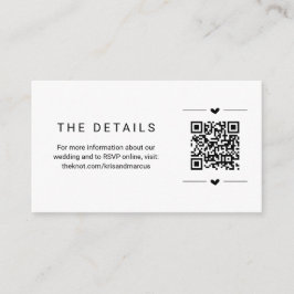 Bröllop - information om QR-kodhöljeskort Tilläggskort