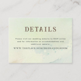 Bröllop Information Small Tilläggskort
