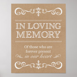 Bröllop-inloggning - Loving Memory Rustic Bröllop- Poster