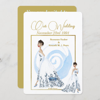 Bröllop Inv. 2 White(The Dress) RFPMDesigns ©️ 202 Inbjudningar