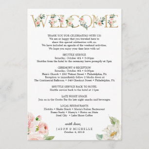 Bröllop Itinerary - Bröllop Welcome - Bachelorette Program