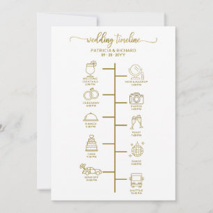 Bröllop Itinerary Cocktail - Icon Bröllop Välkomme Inbjudningar