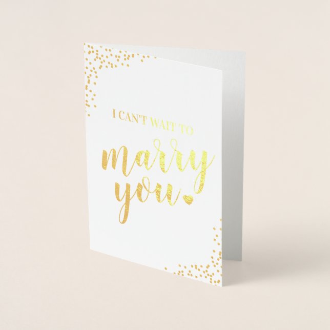 Bröllop jag kan inte vänta till Marry You Folierat Kort (Framsida)