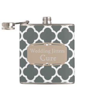 Bröllop Jitters Cure Quatrefoil mönster Fickplunta
