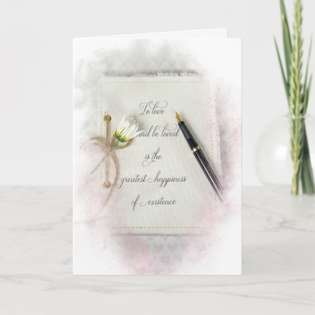 Bröllop Journal med Daisy och penna Kort (Framsida)