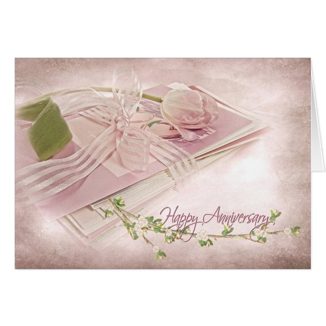 bröllop-jubileum för make/maka hälsningskort (Framsidan Horizontal)