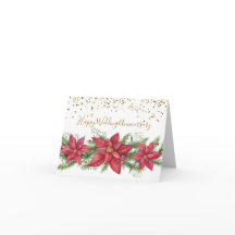 Bröllop jubileum i julas med Poinsettias