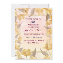 Bröllop-jubileumsinbjudan