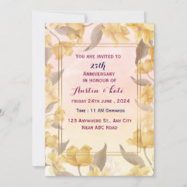 Bröllop-jubileumsinbjudan Inbjudningar