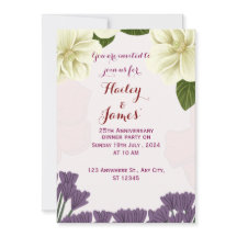 Bröllop-jubileumsinbjudan