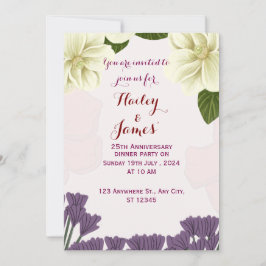 Bröllop-jubileumsinbjudan Inbjudningar