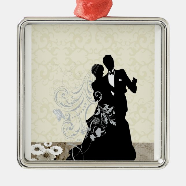 bröllop julgransprydnad metall (Framsidan)