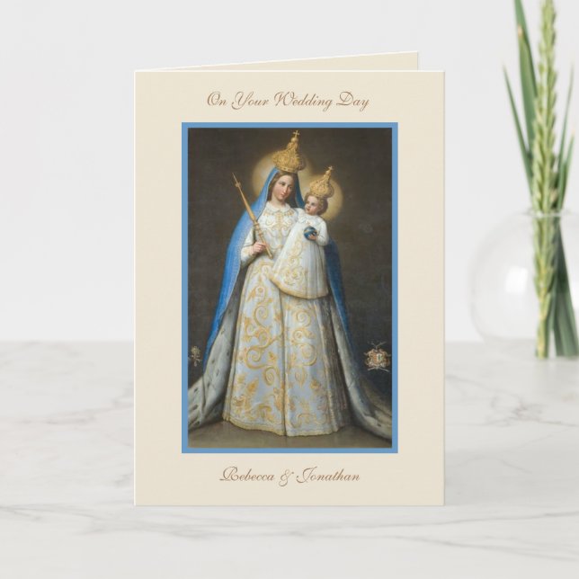 Bröllop Jungfru Maria Jesus Religiös bön  Kort (Framsida)