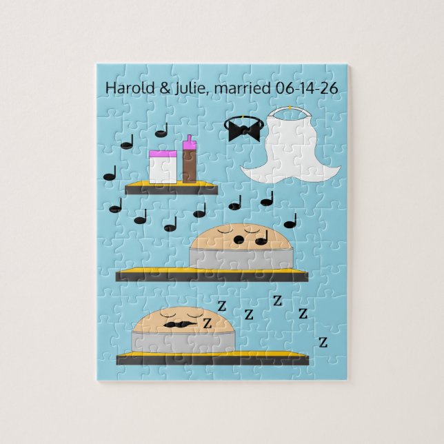 Bröllop-kakor före frysning pussel (Vertikal)