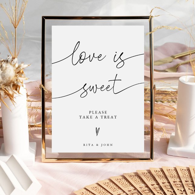 Bröllop Kärlek är Sweet Candy Buffet Dessert-skylt Poster (Skapare uppladdad)