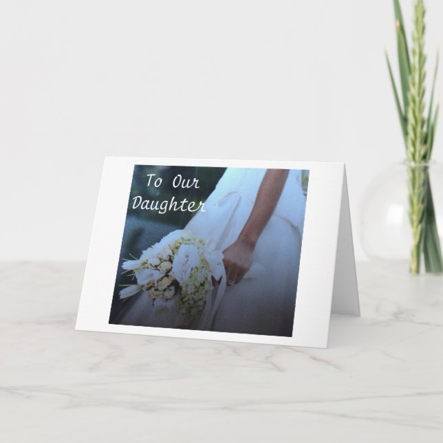 BRÖLLOP KÄRLEK OCH HÄNDELSE FÖR VÅR "DAUGHTER" KORT (Framsida)