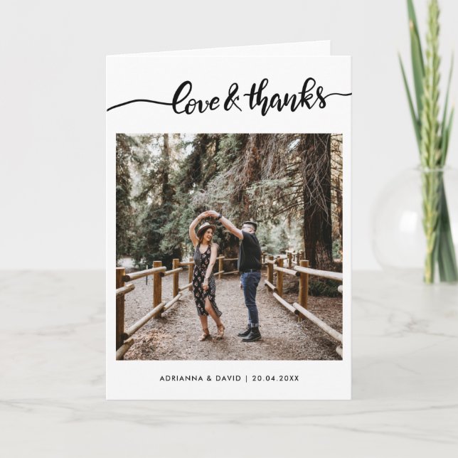 Bröllop Kärlek och tack för skriptfoto (Framsida)