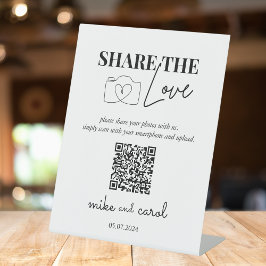 Bröllop  Kärlek | QR-kod för fotodelning