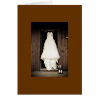 bröllop-klänning hälsningskort