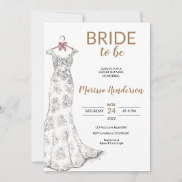 Bröllop klänning Inbjudningskort för möhippan