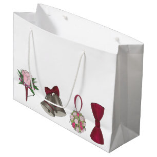 Bröllop Klockor Möhippa Ro Flower Bowtie Gift Bag