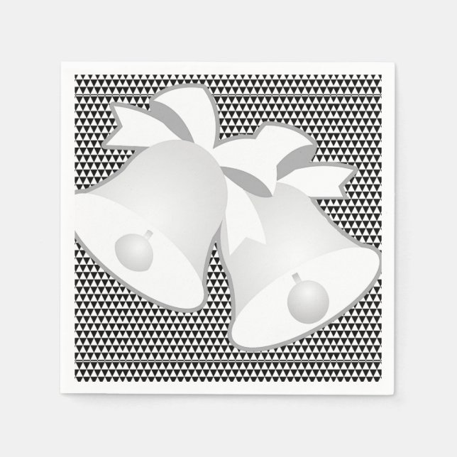 Bröllop Klockor Pappersservett (Framsidan)