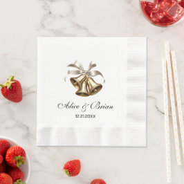 Bröllop Klockor Reception Cocktail Pappersservett