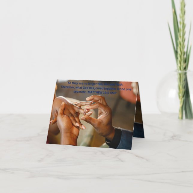 BRÖLLOP-kort 1 Tack Kort (Framsida)